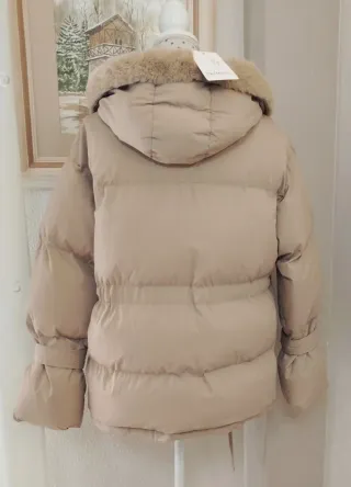 Abrigo acolchado beige mujer Talla M