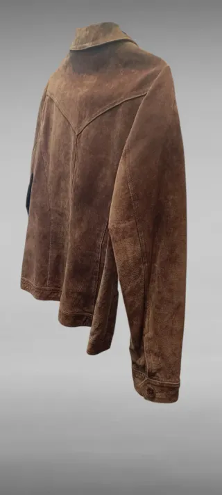 Chaqueta de piel Stradivarius marrón