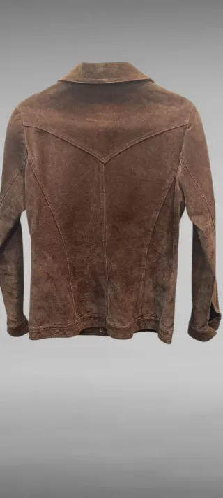 Chaqueta de piel Stradivarius marrón