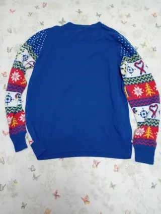 Jersey Navidad Lidl azul talla M