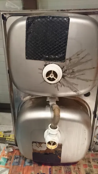 Fregadero doble acero inoxidable