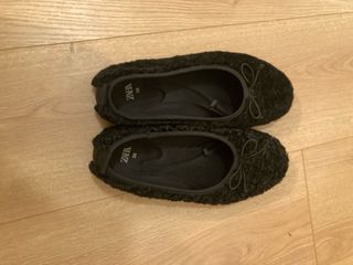 Bailarinas Zara pelo negras talla 38