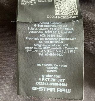 Chaqueta G-Star Raw Negra Talla S
