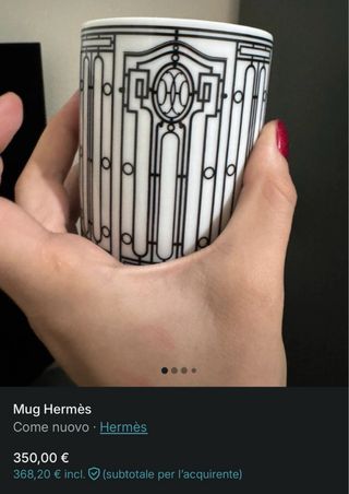 Tazza Hermès in porcellana