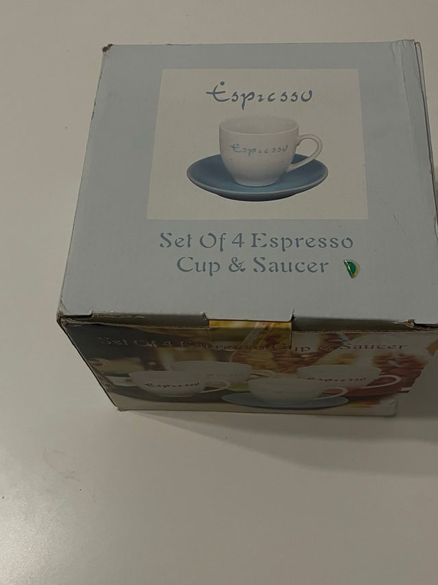 Set 4 Tazas Espresso Porcelana