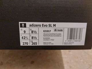 Zapatillas Adidas Adizero Evo SL Talla 42 2/3