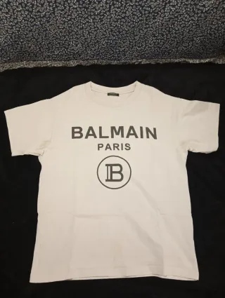 Camiseta Balmain Paris Blanca