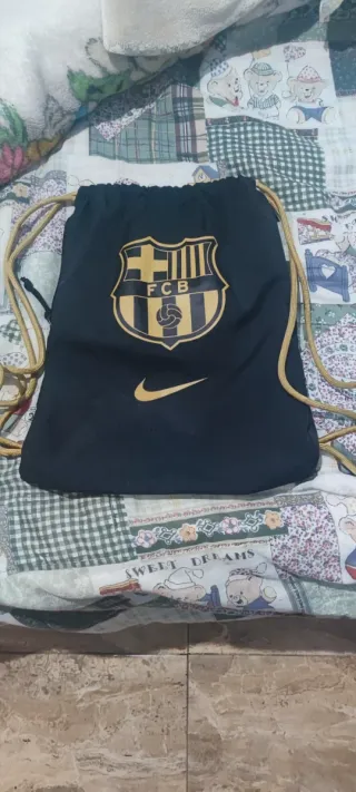 Mochila Nike FC Barcelona Negra y Dorada original