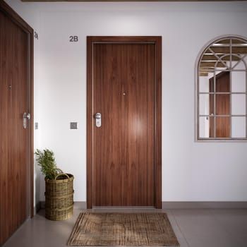 Puerta blindada madera