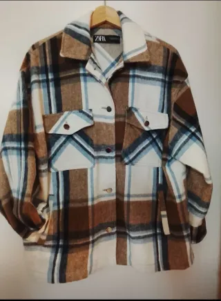 Camisa de franela Zara cuadros mujer