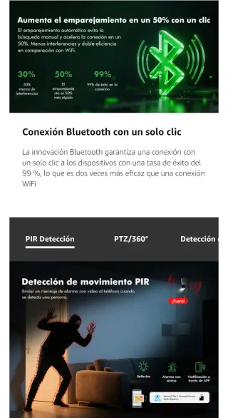 Cámara Vigilancia 360°  , WiFi Interior