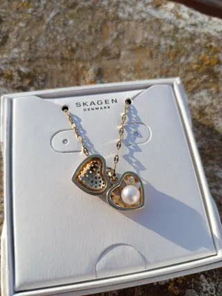Collar Skagen Corazón Dorado
