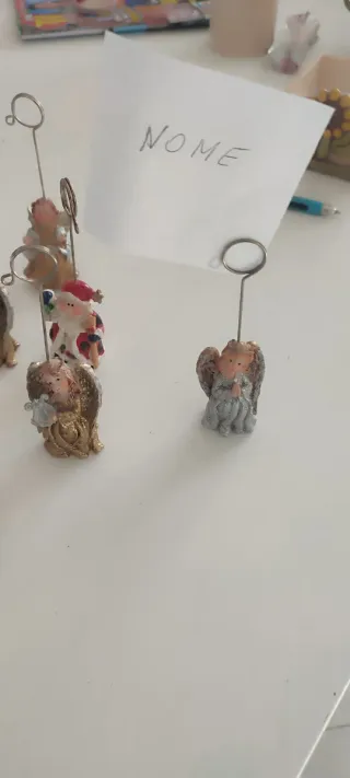 Segnaposti Natalizi Angioletti e Babbo Natale