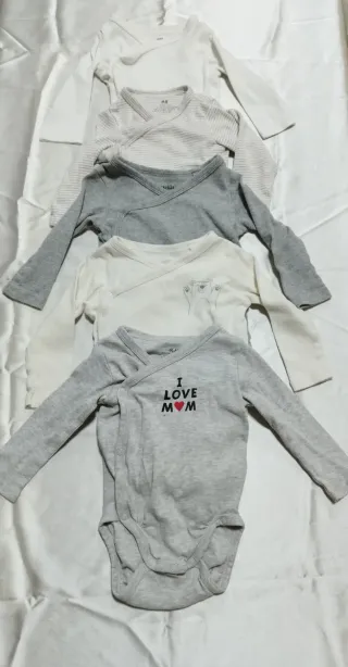 Pack 6 Bodis Bebé Manga Larga