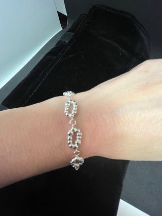 Pulsera de plata con eslabones ovalados