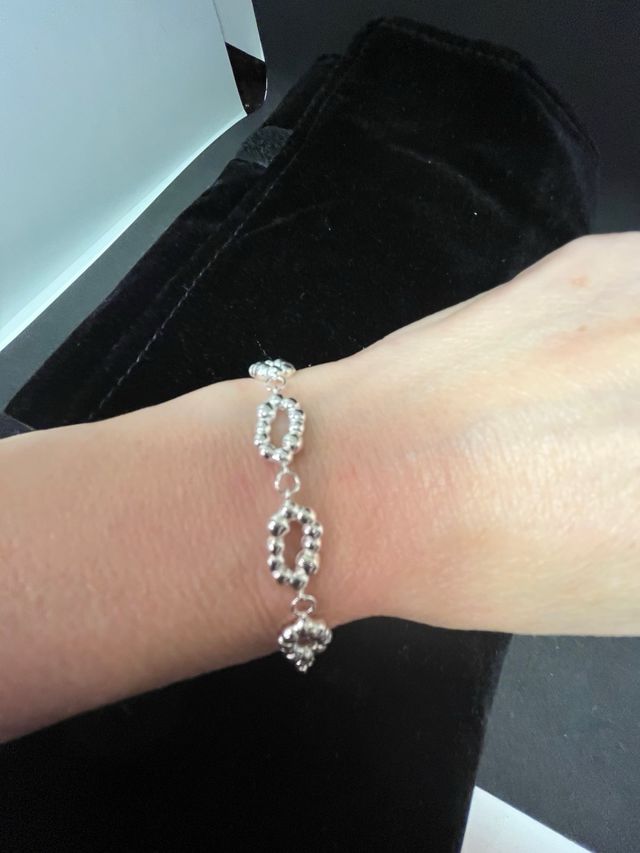 Pulsera de plata con eslabones ovalados