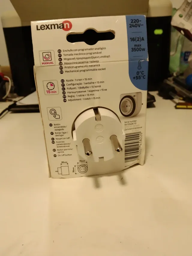 Temporizador Lexman Manual 3500W