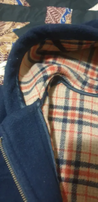 Abrigo azul marino de lana adolescente