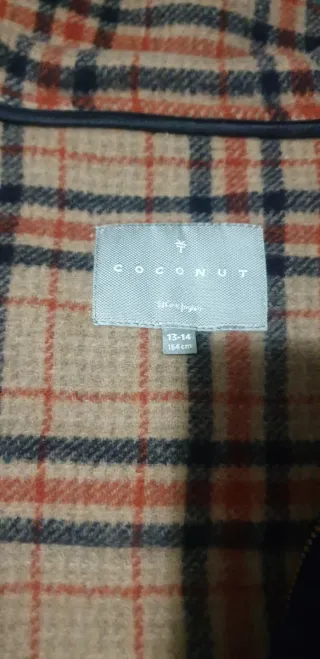 Abrigo azul marino de lana adolescente