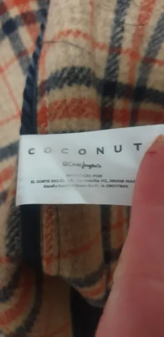 Abrigo azul marino de lana adolescente