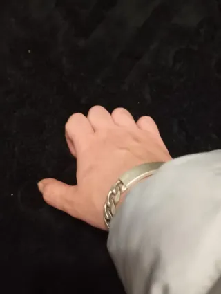 Pulsera de plata estilo esclava