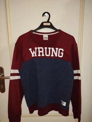 Sudadera WRUNG gris y roja talla L