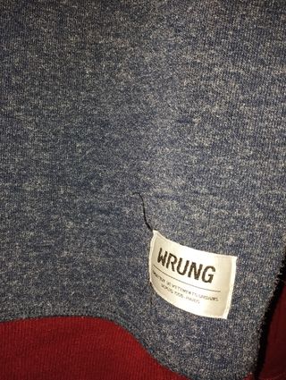 Sudadera WRUNG gris y roja talla L