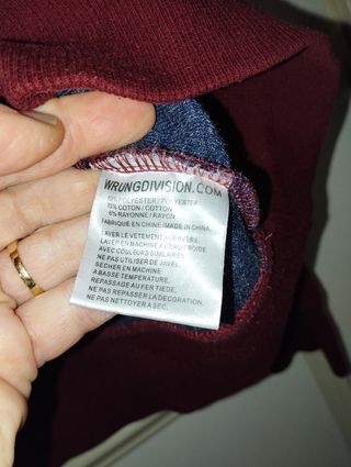 Sudadera WRUNG gris y roja talla L