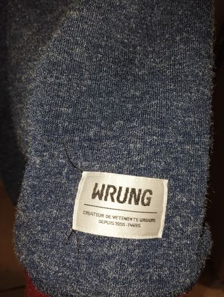 Sudadera WRUNG gris y roja talla L
