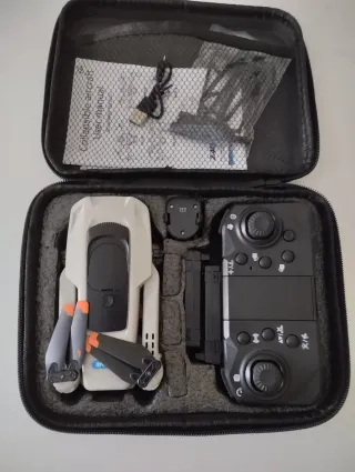 Dron con cámara y estabilizador