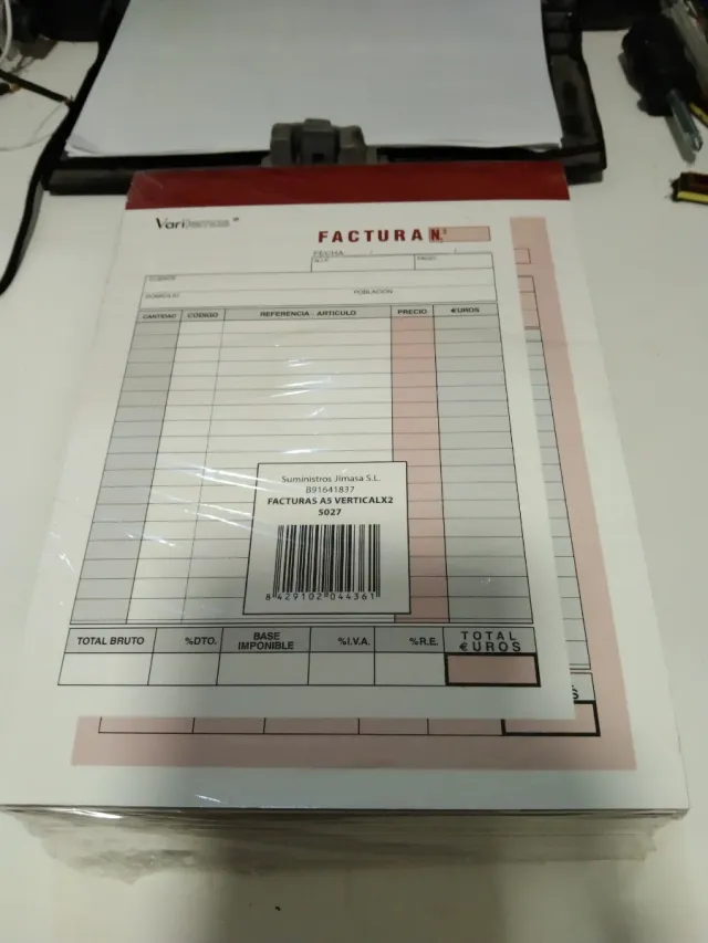 Talonario Facturas Duplicado A5 Ref. 5027