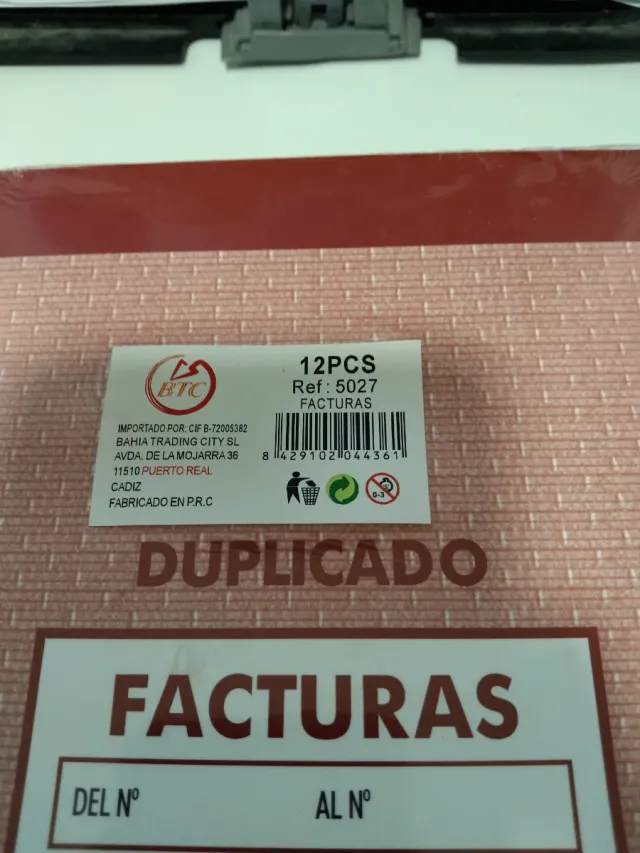 Talonario Facturas Duplicado A5 Ref. 5027