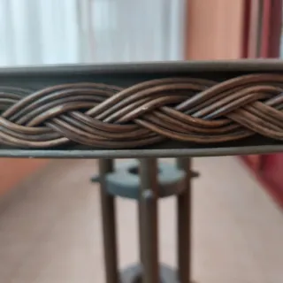 Mesa Terraza Cristal y Metal marron No rebajo