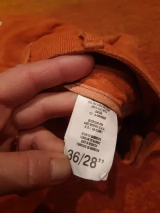 Falda Lois pana fina naranja talla 36