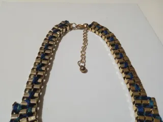 Collana girocollo oro, verde e blu colletto donna