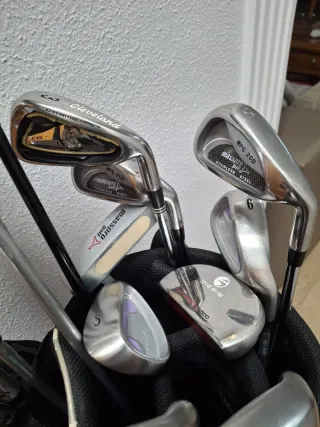 Bolsa trípode Inesis con palos de golf