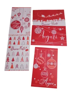 5 Biglietti Auguri Natalizi Rossi