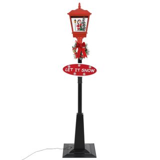 vidaXL Farola de Navidad con Papá Noel y LED 180cm