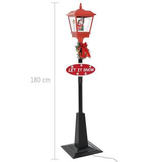vidaXL Farola de Navidad con Papá Noel y LED 180cm