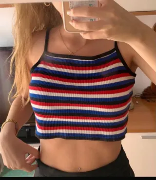 Top de rayas multicolor