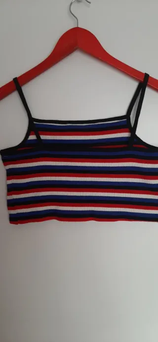 Top de rayas multicolor