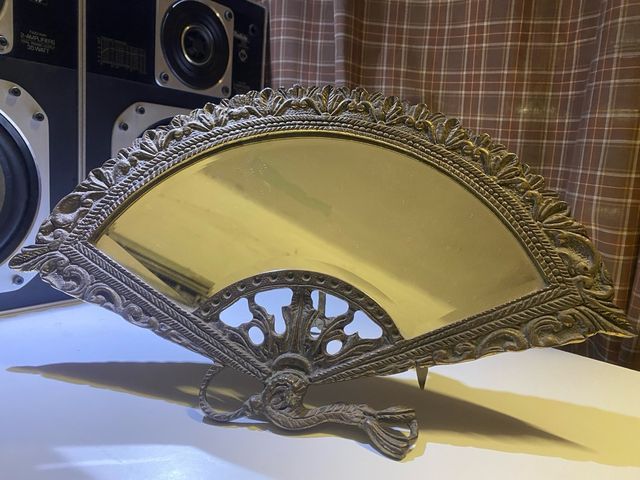 Espejo Abanico Bronce Vintage