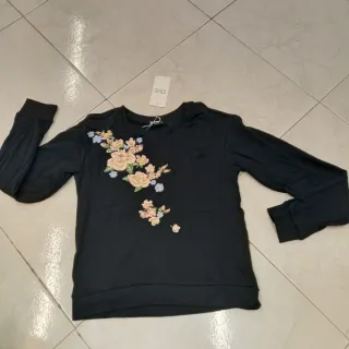 Felpa OVS donna tg S con applicazione fiori