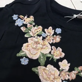 Felpa OVS donna tg S con applicazione fiori