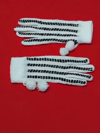 Guantes de lana blancos vintage