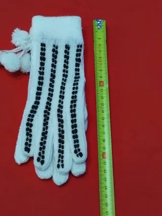 Guantes de lana blancos vintage