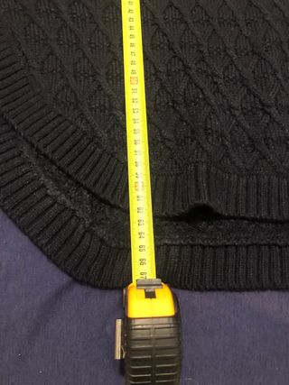 Poncho Sfera Lana Azul Marino Con Etiquetas