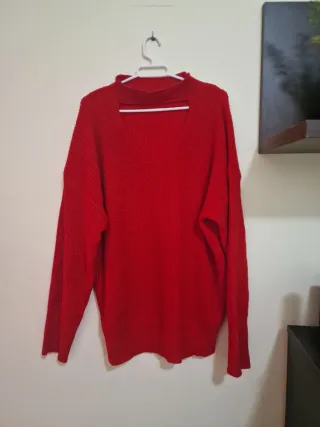 Jersey oversize rojo intenso