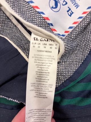 Americana El Ganso Azul Gris Talla 50