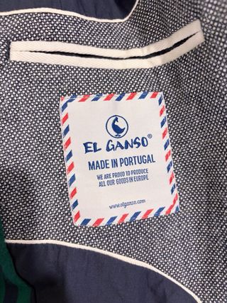 Americana El Ganso Azul Gris Talla 50